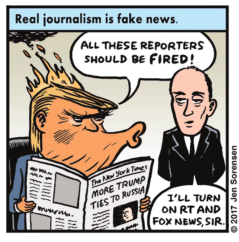 2017: The Year of Doublespeak - by Jen Sorensen