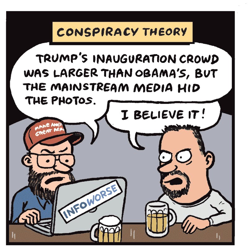 Image result for conspiracist cartoon