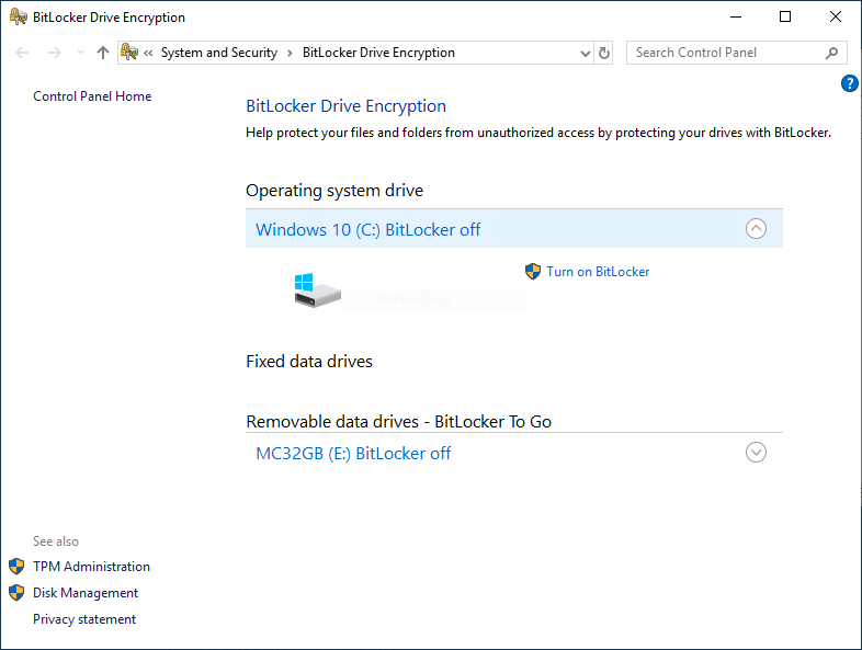 bitlocker on the go windows 10